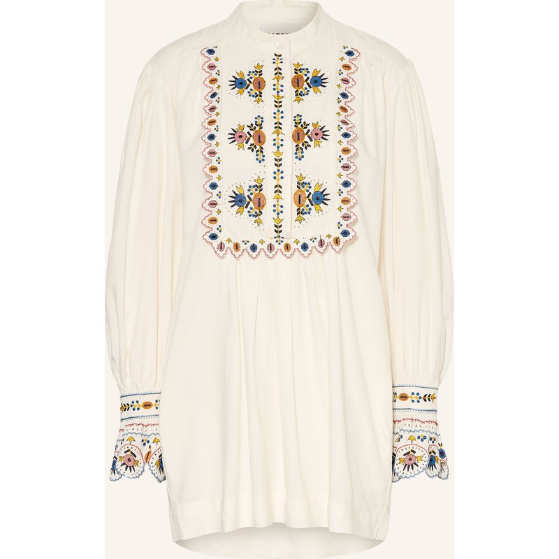 Marant Étoile Kleid Merva Mit Lochspitze weiss