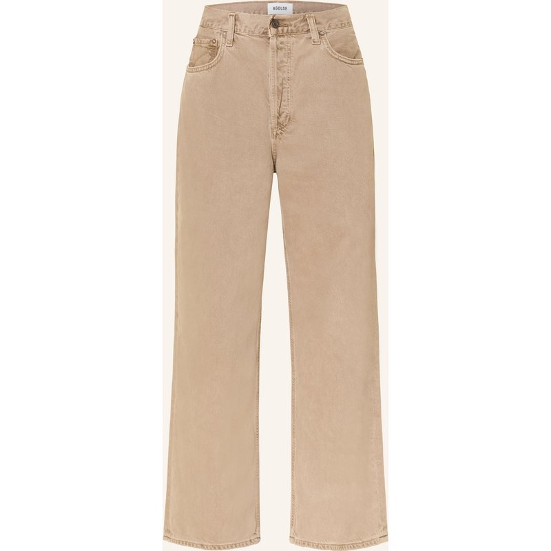 Agolde Wide Leg Jeans Low Slung Baggy braun