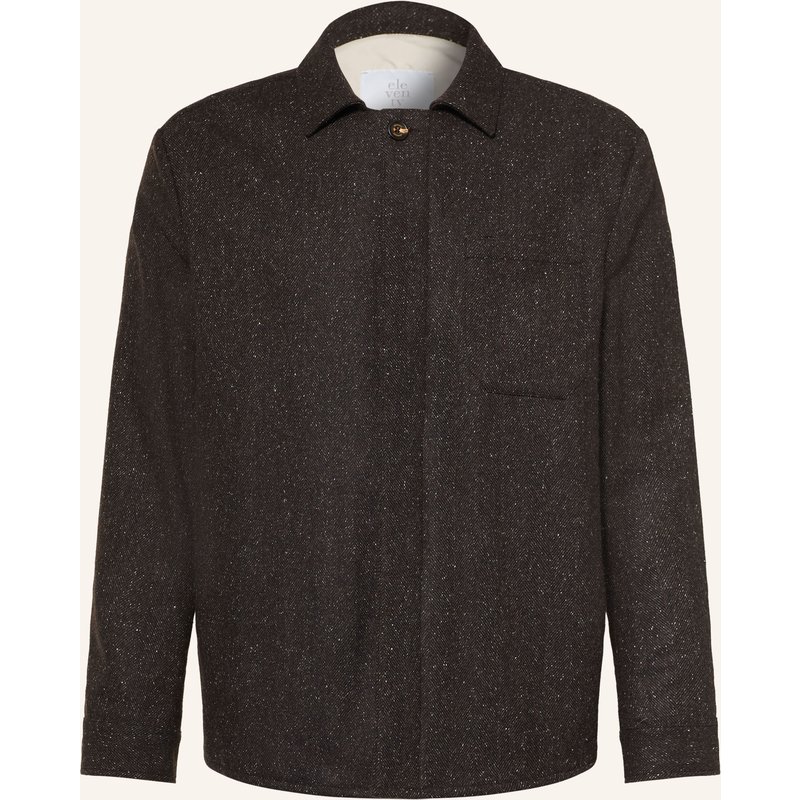 Eleventy Overjacket Aus Tweed braun