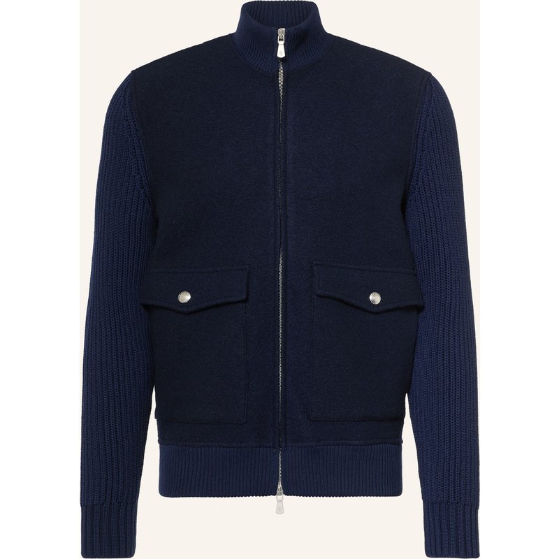 Eleventy Blouson Im Materialmix blau