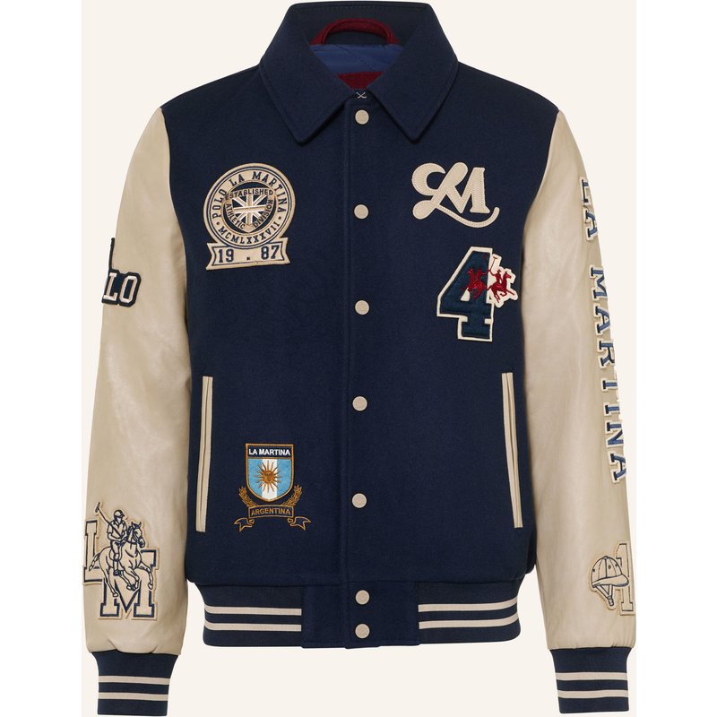 La Martina College-Jacke Im Materialmix blau