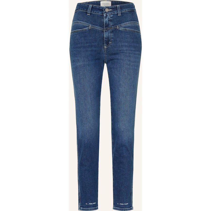 Closed Cropped Jeans Pedal Pusher blau