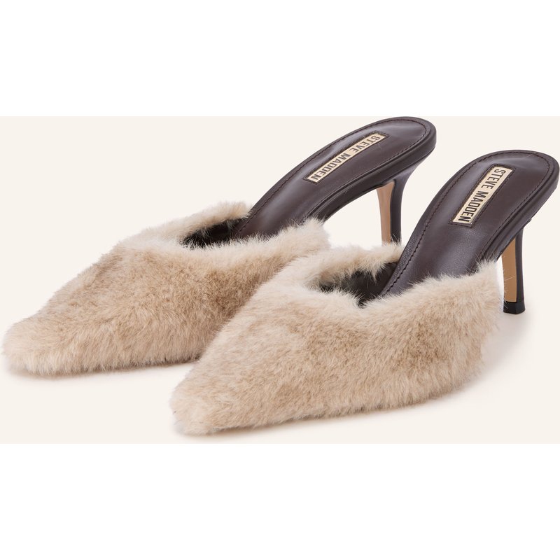 Steve Madden Mules Alexi-F Mit Kunstfell beige