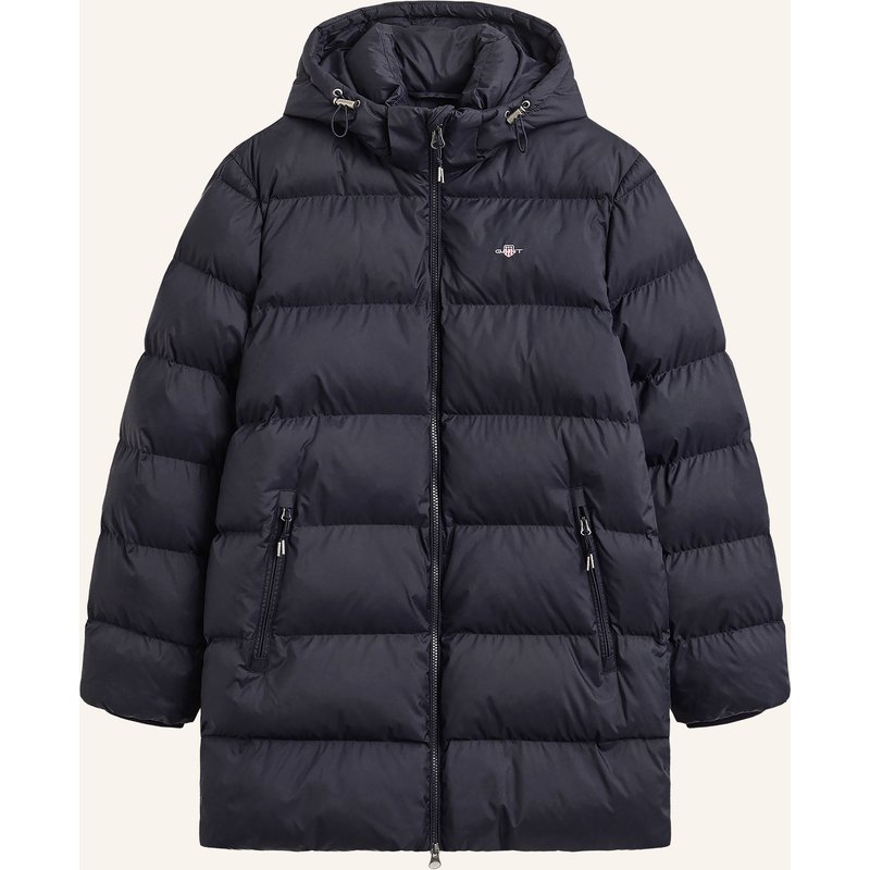 Gant Steppmantel Mit Abnehmbarer Kapuze blau