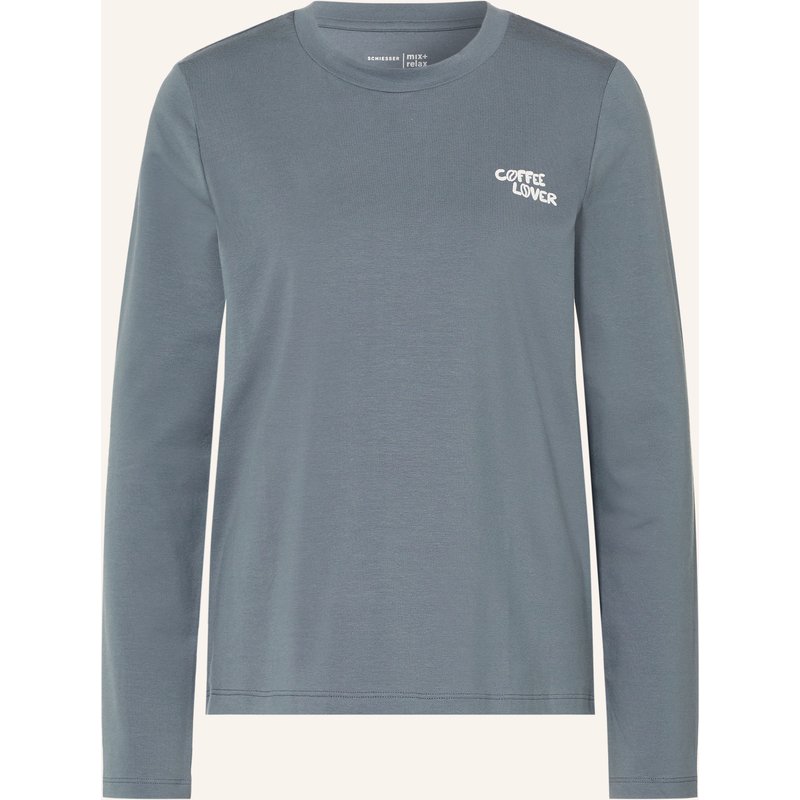 Schiesser Schlafshirt Mix+Relax grau