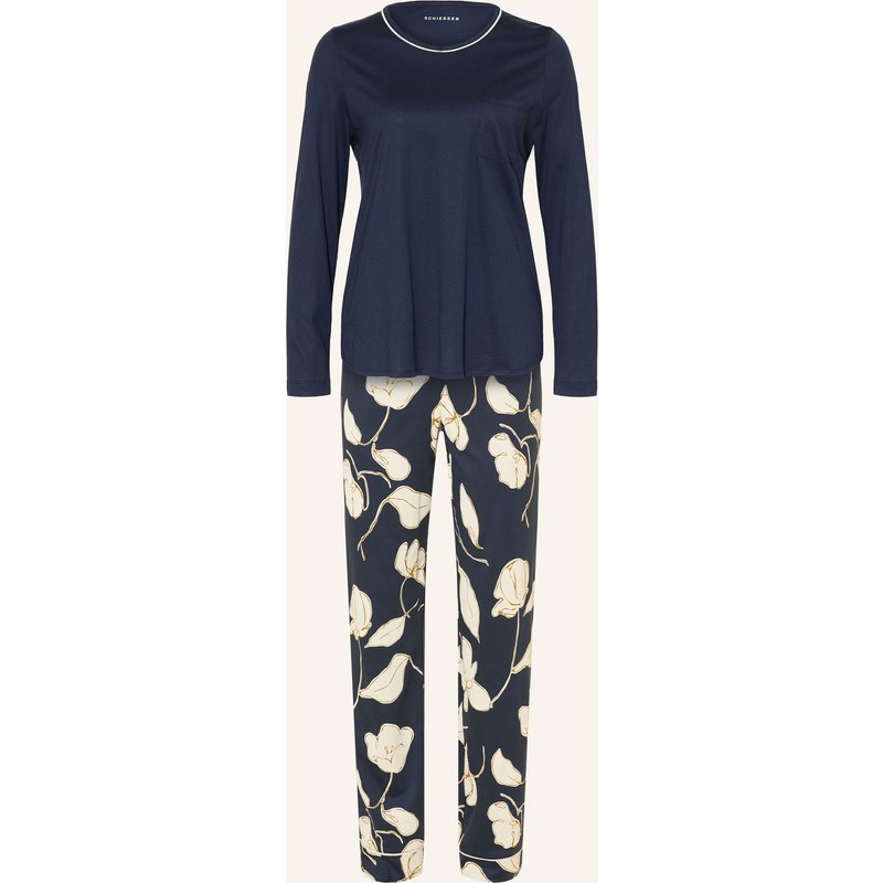 Schiesser Schlafanzug Comfort Nightwear blau
