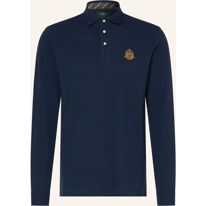 Hackett London Piqué-Poloshirt Heritage Crest blau