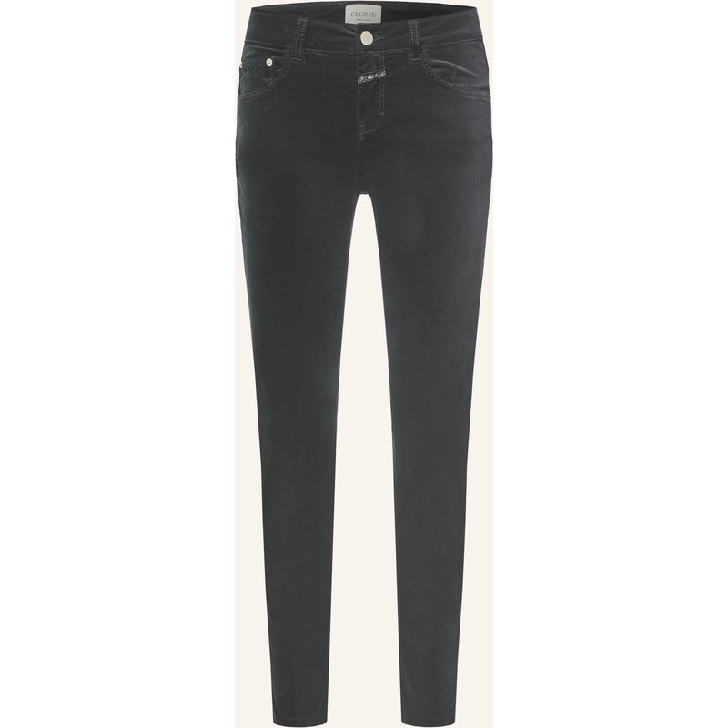 Closed 7/8-Hose Baker Aus Samt schwarz