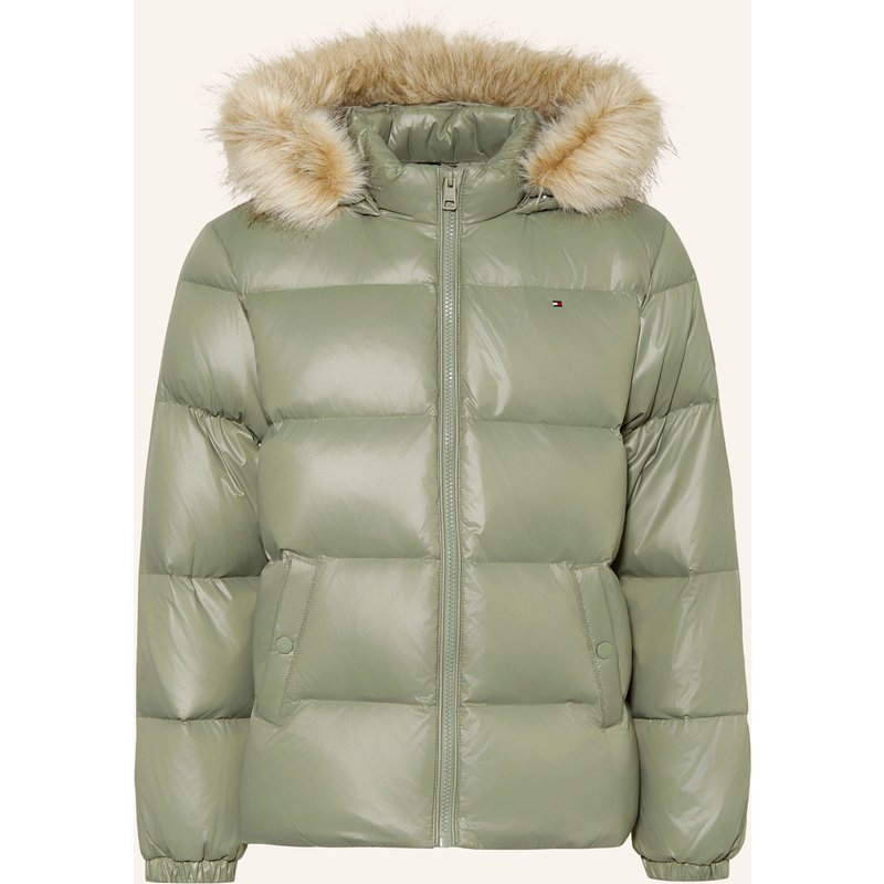 Tommy Hilfiger Daunenjacke Mit Kunstfell gruen