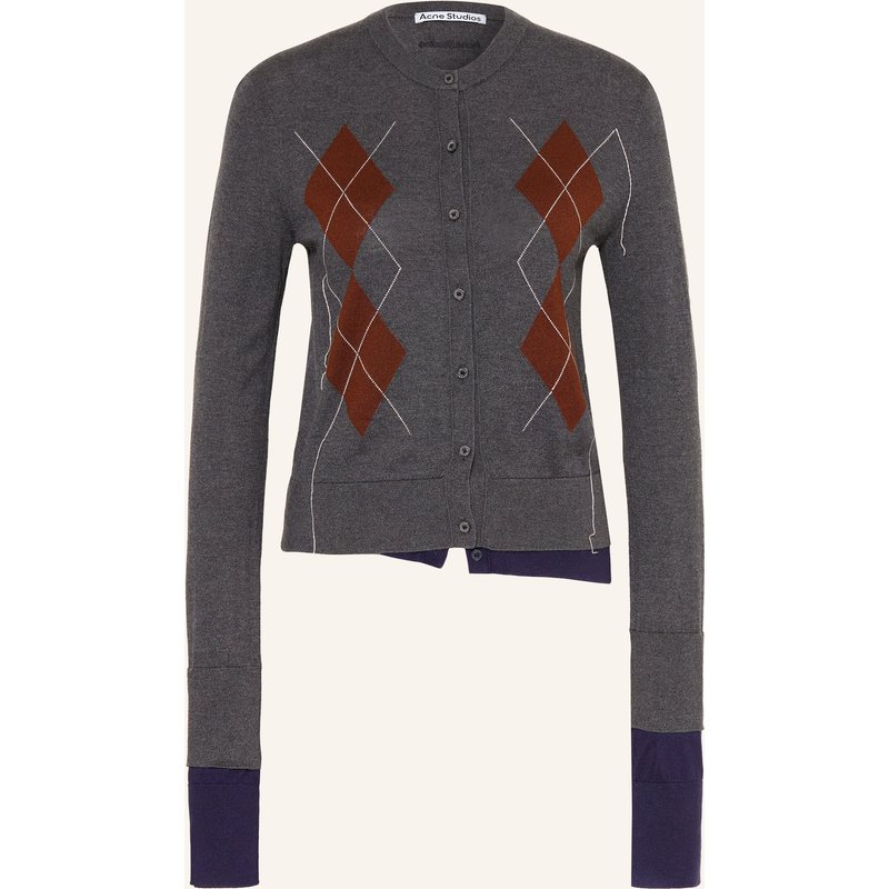 Acne Studios Strickjacke Mit Seide grau