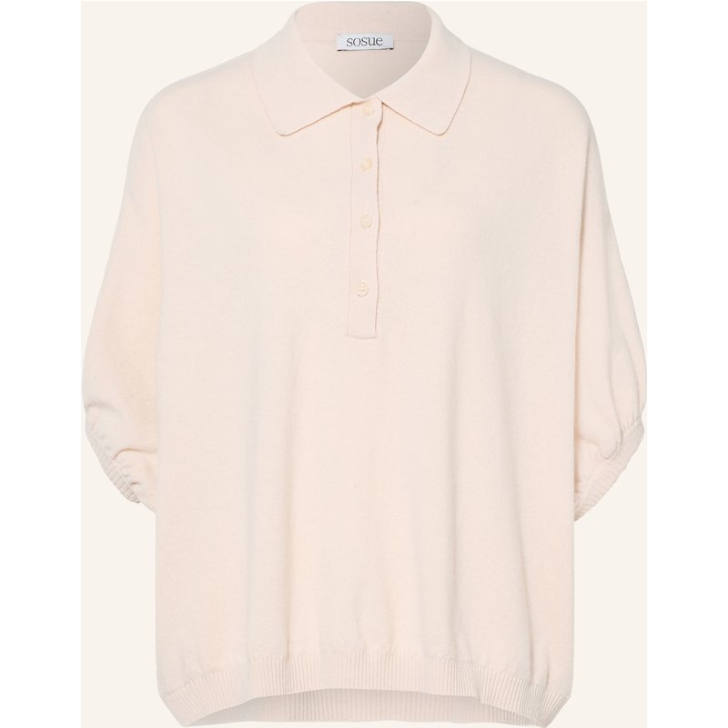 Sosue Strick-Poloshirt Mit Merinowolle beige
