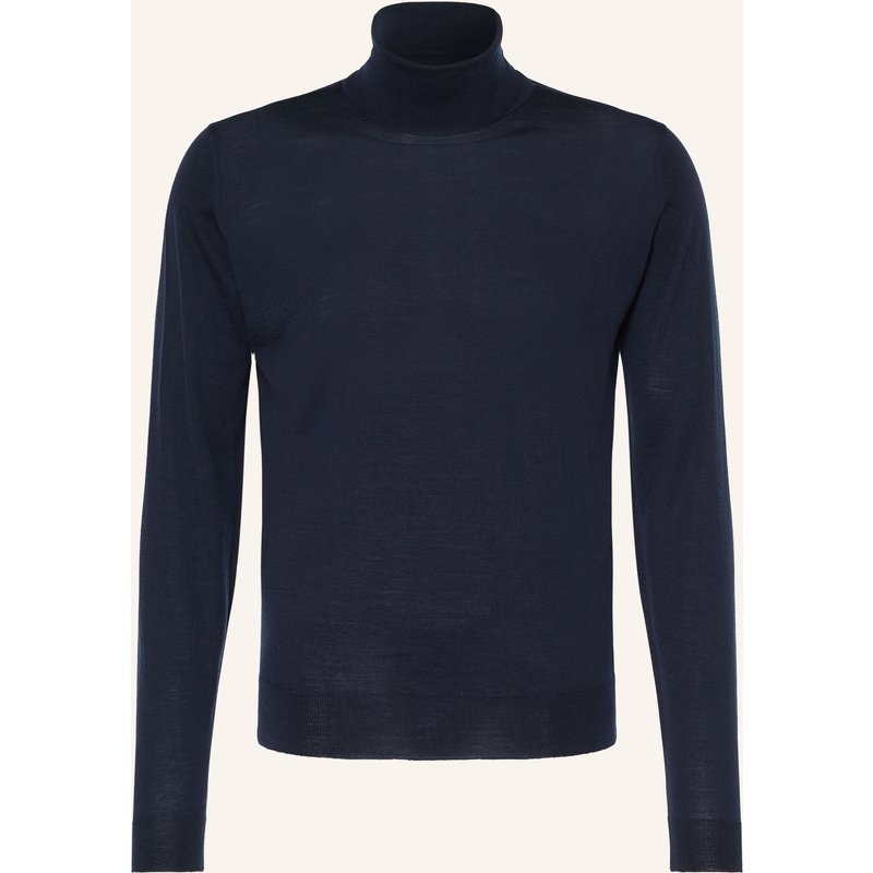 John Smedley Rollkragenpullover Aus Merinowolle blau