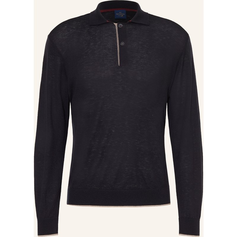 Paul & Shark Strick-Poloshirt blau