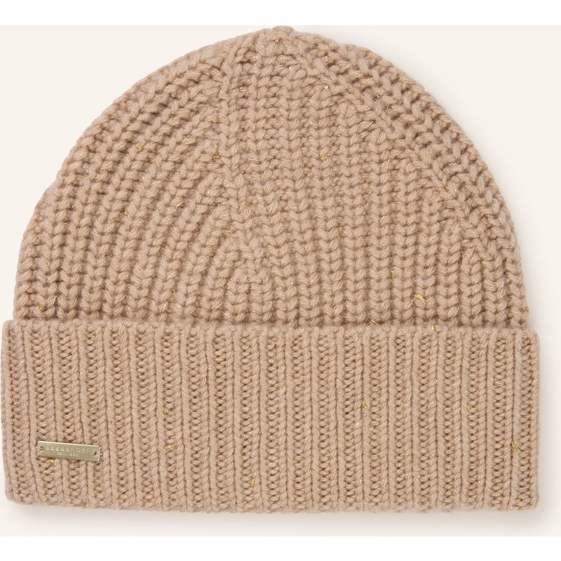 Seeberger Mütze Mit Cashmere Und Glitzergarn beige