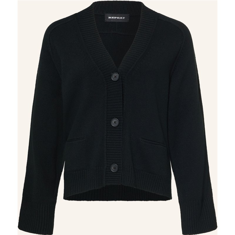 Repeat Strickjacke Mit Cashmere schwarz