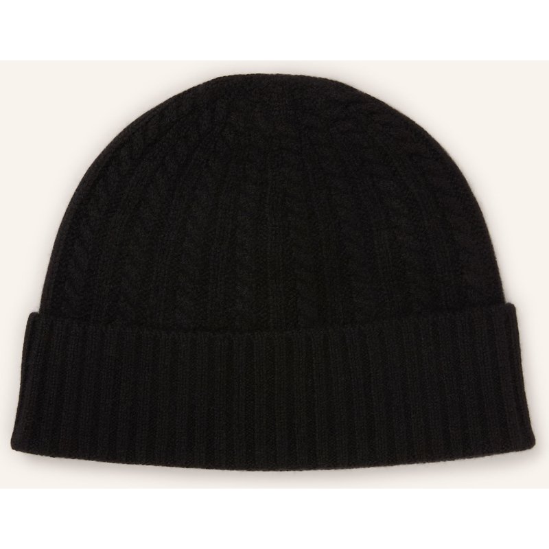 S.Marlon Cashmere-Mütze schwarz