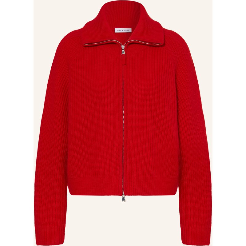 Mrs & Hugs Strickjacke Mit Cashmere rot
