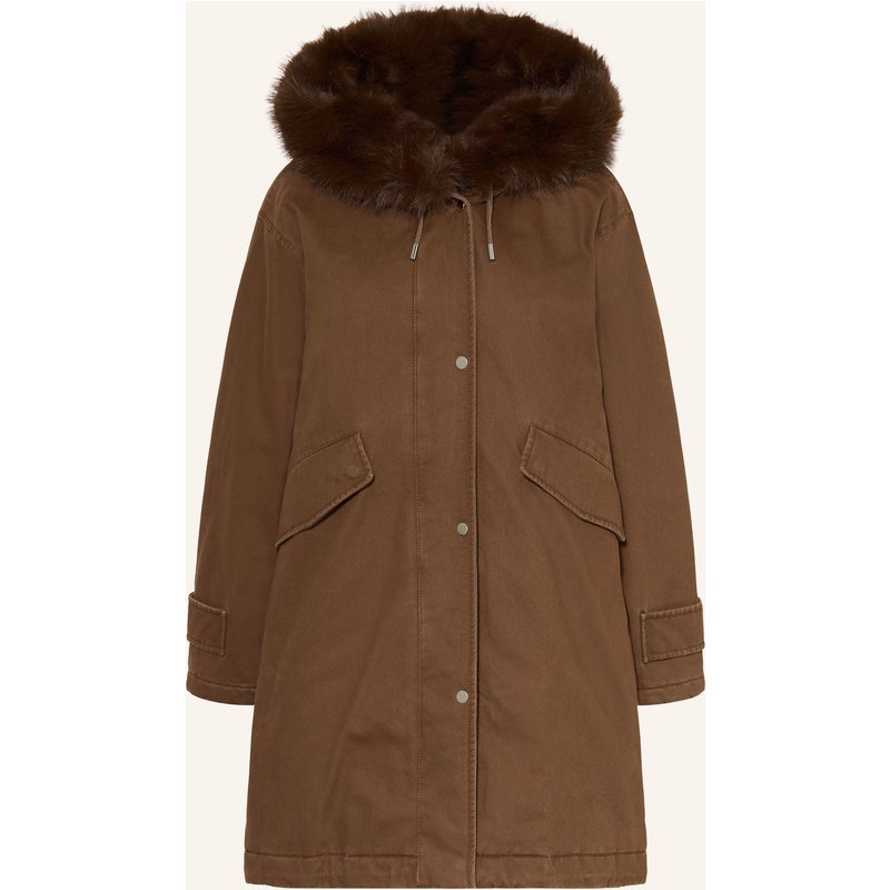 Marc O'polo Parka Mit Abnehmbarem Kunstfell braun