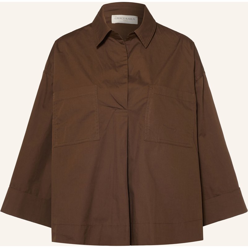 Grace & Mila Blusenshirt Ambre Mit 3/4-Arm braun