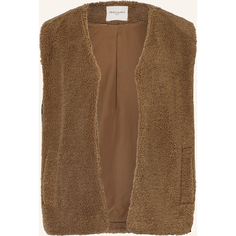 Grace & Mila Teddyfell-Weste Avery beige
