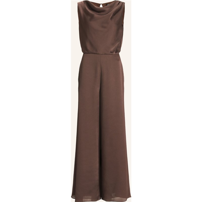 Swing Jumpsuit Aus Satin braun