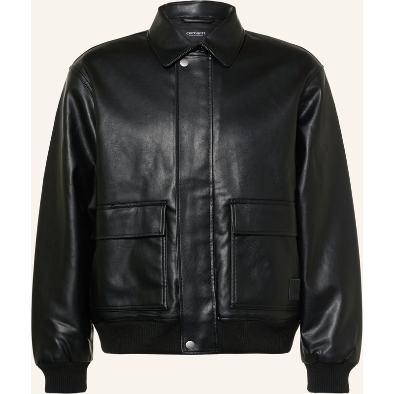 Carhartt Wip Jacke Arizona In Lederoptik schwarz