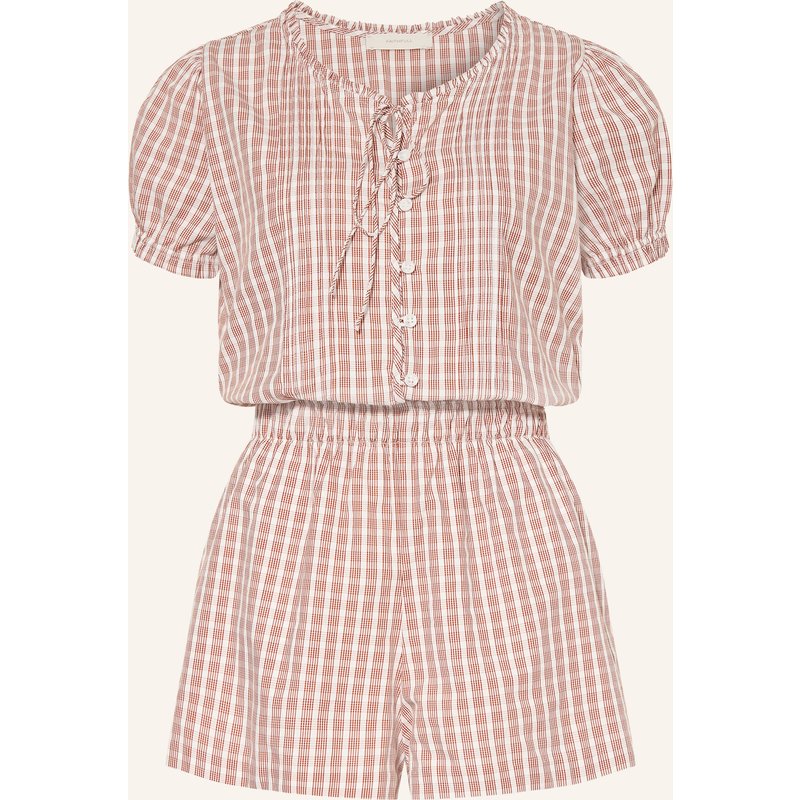 Faithfull The Brand Jumpsuit Emilie Mit Rüschen rot