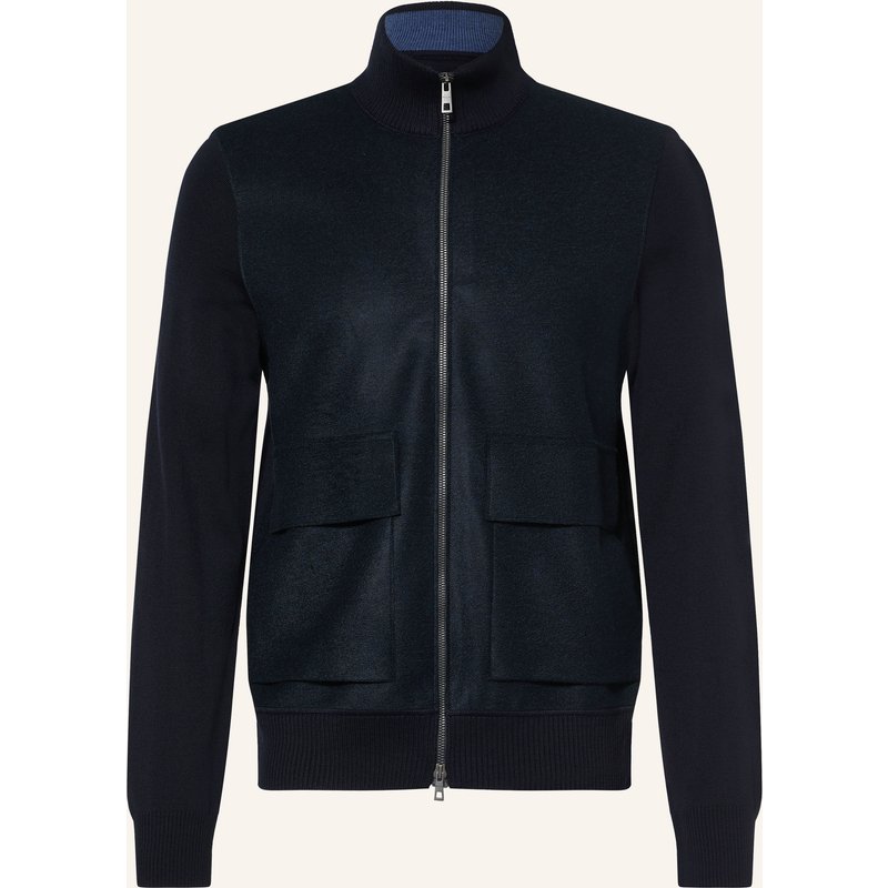 Maerz Muenchen Strickjacke Im Materialmix blau