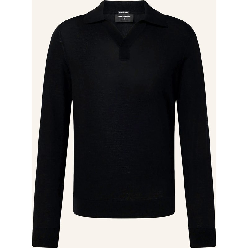 Strellson Strick-Poloshirt Marek schwarz