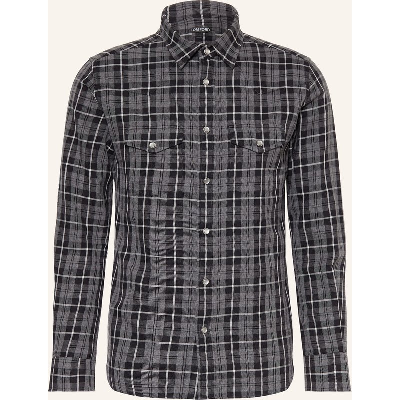 Tom Ford Hemd Slim Fit grau