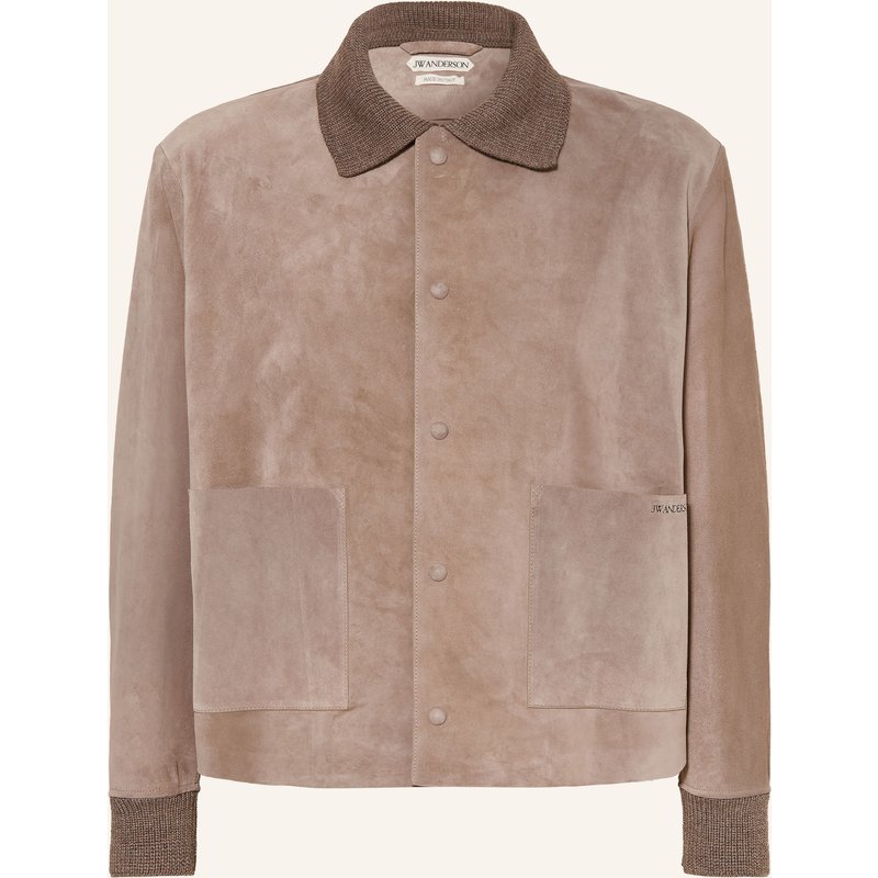Jw Anderson Lederjacke grau