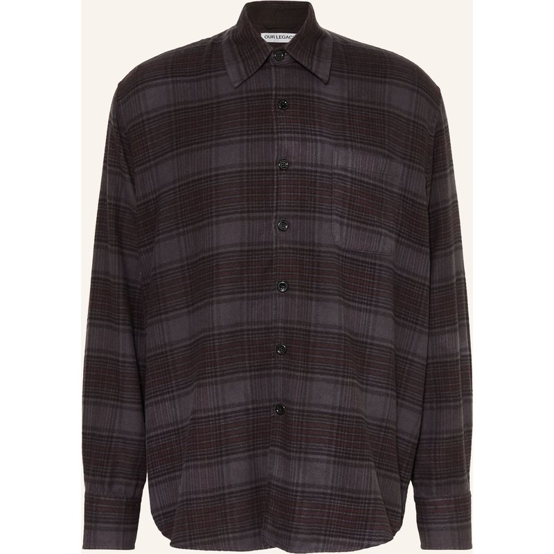 Our Legacy Flanellhemd Above Oversized Fit grau