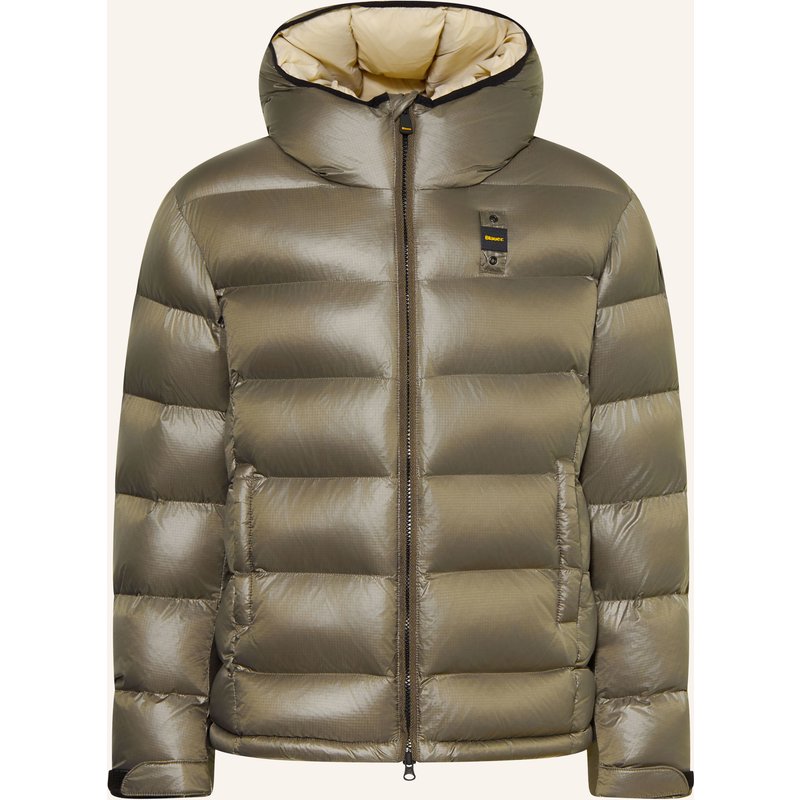 Blauer Steppjacke grau