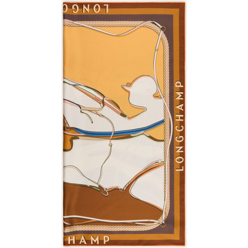 Longchamp Seidentuch braun