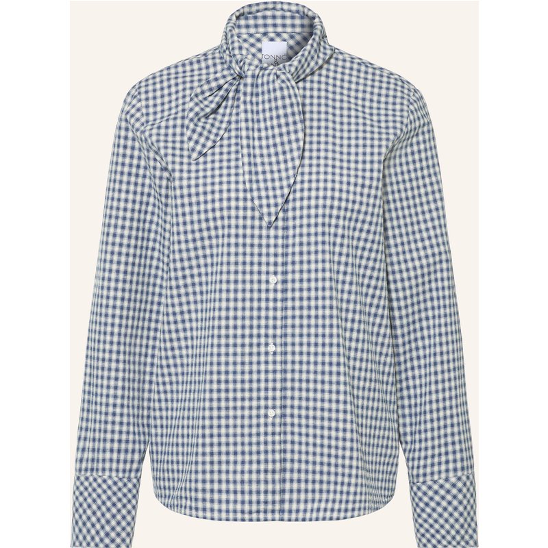 Tonno & Panna Schluppenbluse Aus Flanell blau