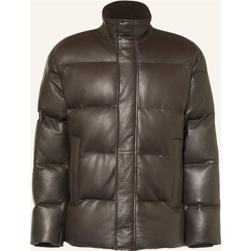 Dressler Steppjacke Aus Leder braun