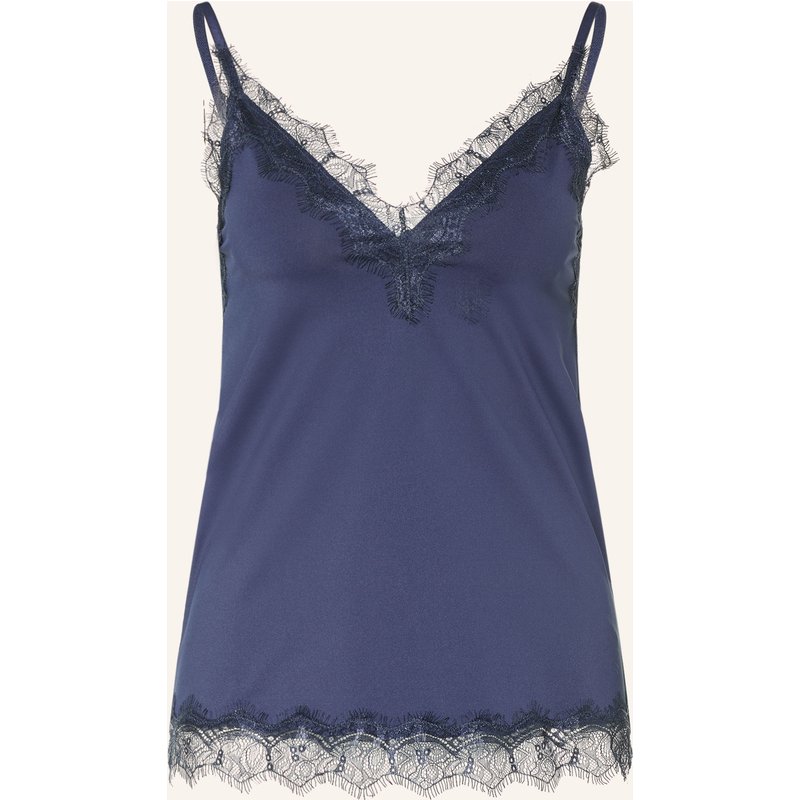 Rosemunde Top Bridget Mit Spitze blau