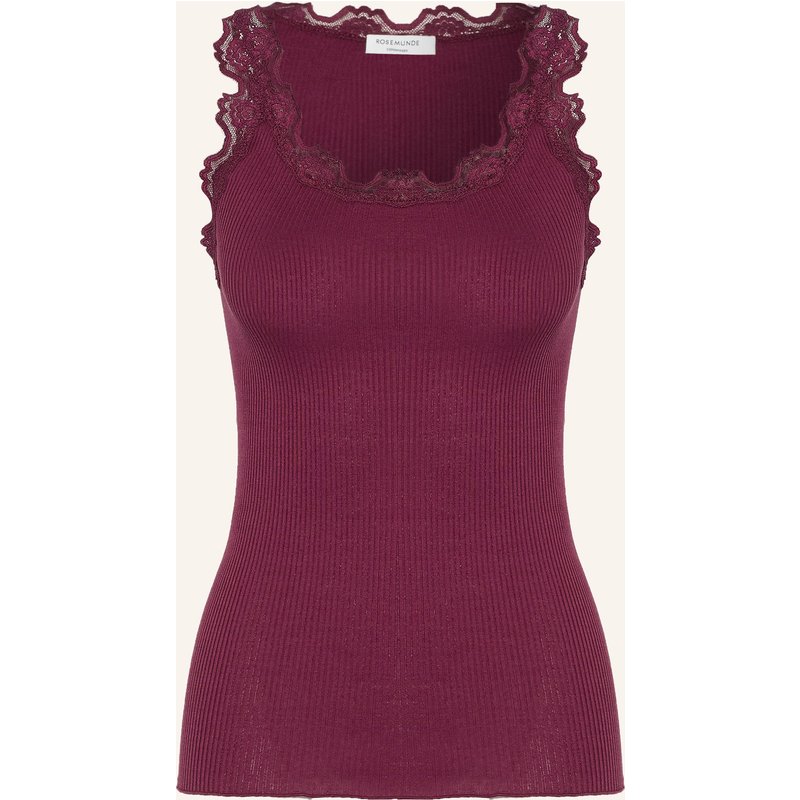 Rosemunde Top Babette Mit Seide Und Spitze rot