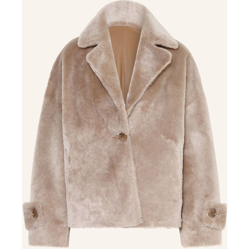 Manzoni 24 Lederjacke Zum Wenden beige