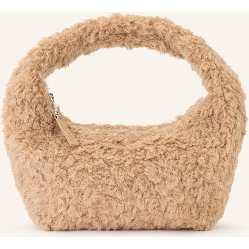 Núnoo Handtasche Agnes Small Aus Teddyfell braun