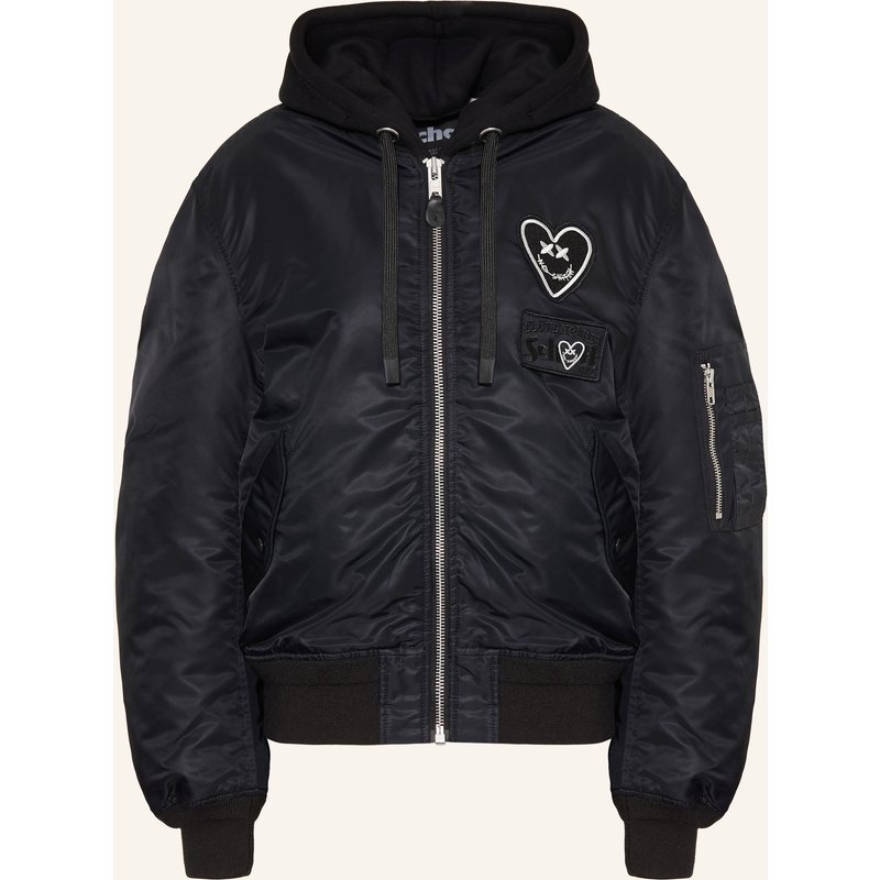 Schott Nyc Blouson Mit Abnehmbarer Kapuze schwarz