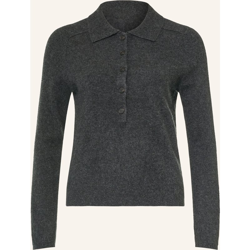 Mm By Max Mara Strick-Poloshirt Cellula Mit Cashmere grau