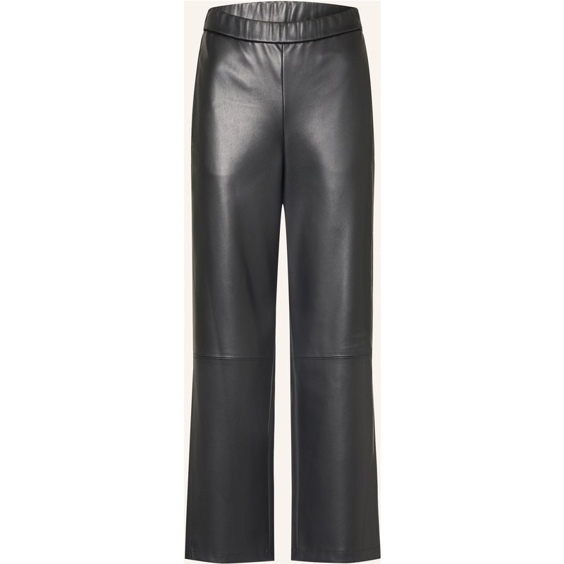 Mm By Max Mara Hose Lode In Lederoptik schwarz