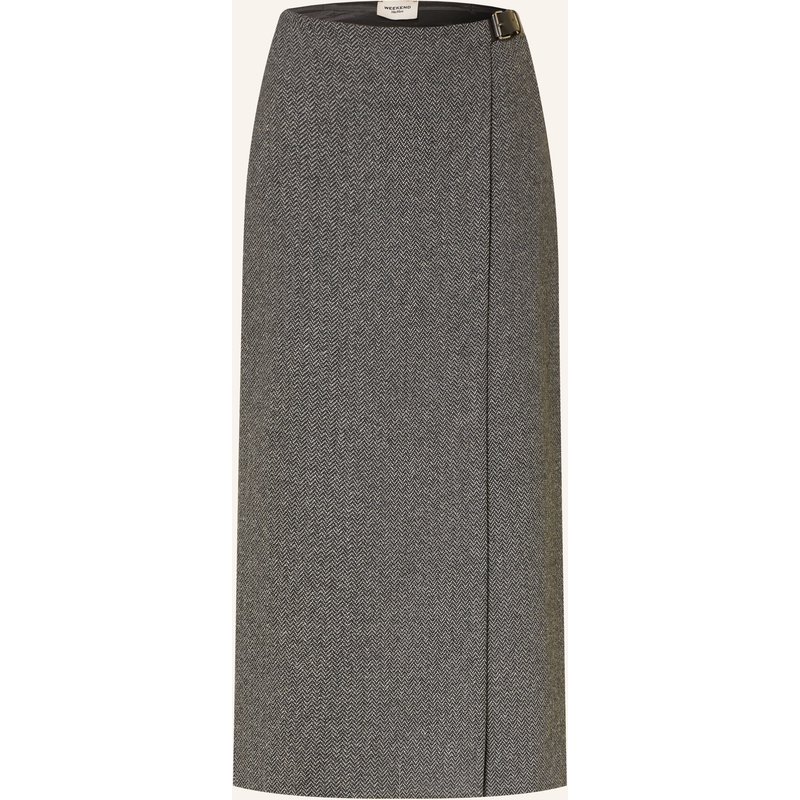 Weekend Max Mara Rock Petali In Wickeloptik grau