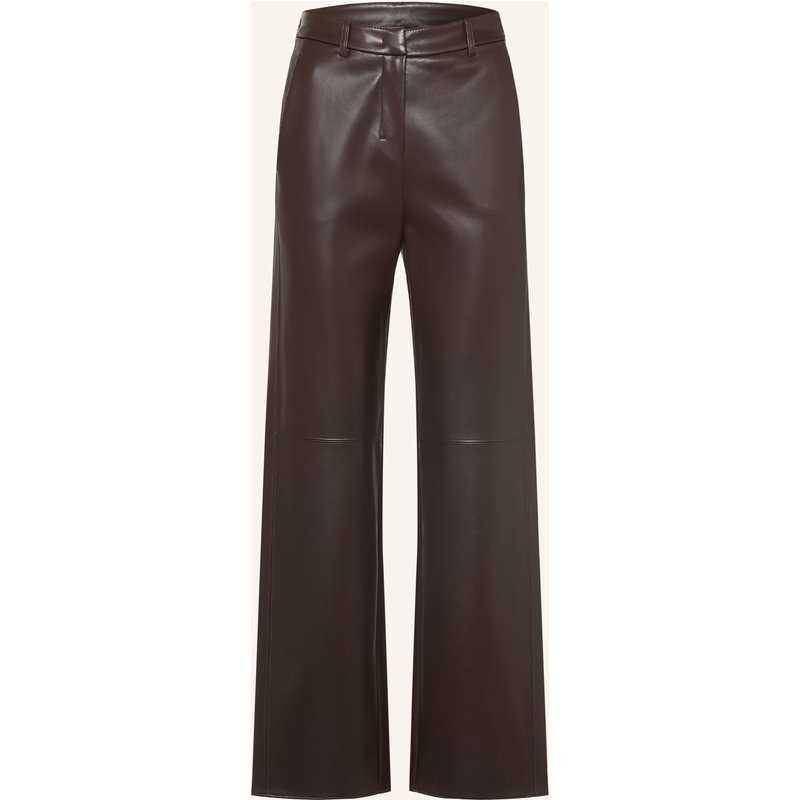 S Max Mara Hose Sospiro In Lederoptik braun