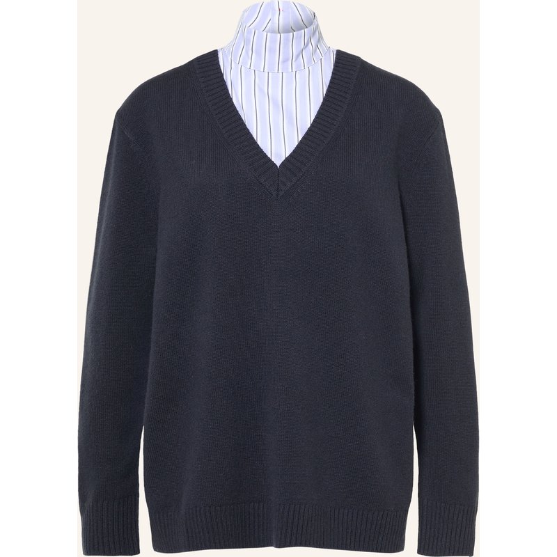 Max & Co. Pullover Lusso Im Materialmix blau
