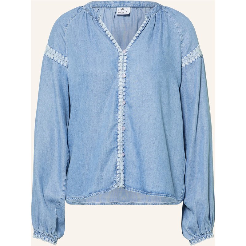 Emily Van Den Bergh Bluse In Jeansoptik blau
