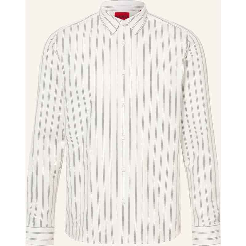 Hugo Flanellhemd Emero Straight Fit weiss