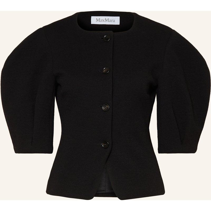 Max Mara Bouclé-Jacke Zero schwarz