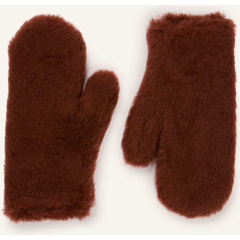 Max Mara Fäustlinge Ombrato Mit Cashmere rot